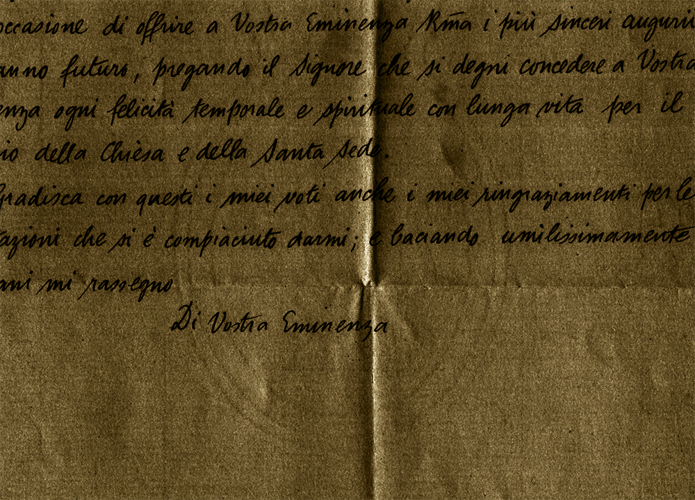 Письмо Вестминстерского архиепископа Генри Мэннинга кардиналу Луиджи Паллотти